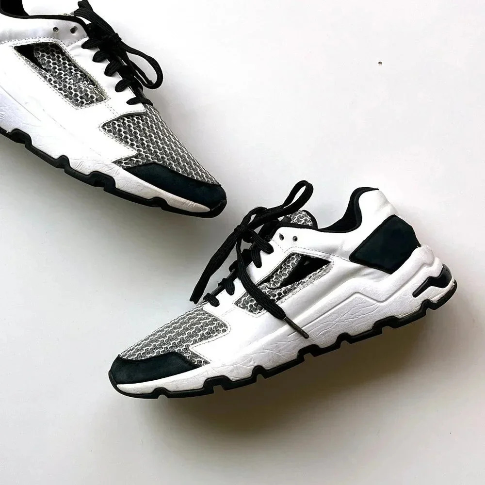 Opening Ceremony Black & White Almma Cut Out Sneakers Shoes Size 8